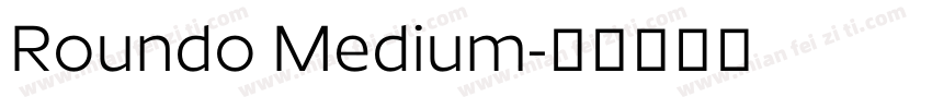 Roundo Medium字体转换